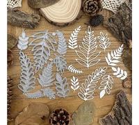 Fustelle in metallo a forma di ramo con foglie verdi, fustelle a forma di fiore primaverile, stencil per fai da te, album di ritagli, decorazioni in rilievo su carta per scrapbooking, creazione