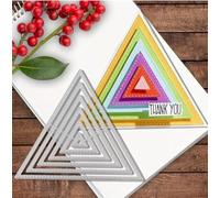 Fustelle in metallo a forma di triangolo, geometria, triangolare, stencil fai da te, scrapbooking, decorazioni in rilievo, carta per scrapbooking, creazione di biglietti