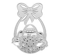 Fustelle in metallo a tema cesto di fiori, stencil per goffratura, carta, pelle, scrapbooking, creazione di biglietti, per orecchini