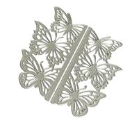 Fustelle in metallo con bordo a farfalla, stencil per goffratura, stampi da taglio per foto, biglietti, diari, decorazioni per scrapbooking, fustelle in acciaio al carbonio con bordo a farfalla
