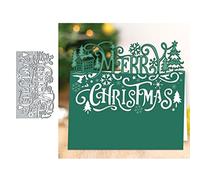 Fustelle in metallo con bordo di Natale e fiocchi di neve, per decorare album fotografici, album di ritagli, decorazioni per goffratura