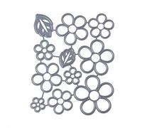 Fustelle in metallo con cinque foglie e fiori, per scrapbooking, album, timbri, biglietti, decorazioni in rilievo, per realizzare biglietti, per la produzione di biglietti nel Regno Unito dalla Cina