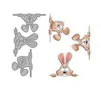 Fustelle in metallo con conigli pasquali sagome fustellate stampi stencil goffratura stencil per album scrapbooking decorazione carta metallo fustellato pasqua conigli fustelle da taglio