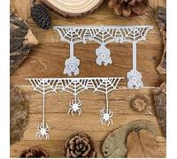 Fustelle in metallo con motivo ragni e ragnatele, stencil per fai da te, scrapbooking, goffratura, carta, scrapbooking, creazione di biglietti