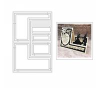 Fustelle in metallo con passo laterale, stencil per fai da te, scrapbooking, biglietti, goffratura, per scrapbooking, biglietti