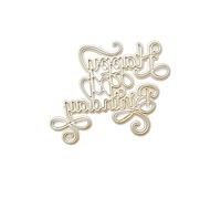 Fustelle in metallo con scritta "Happy Birthday", stencil per album di ritagli, biglietti di carta, goffratura, fustelle in metallo