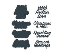 Fustelle in metallo con scritta in lingua inglese "Make Happy Always Forever Always Forever" con lettere dell'alfabeto, per fai da te, album di ritagli, artigianato con carta, auguri