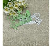 Fustelle in metallo con scritta "My First Holy Frames" da 10,7 x 8 cm, per etichette e album di ritagli, biglietti di carta, stencil