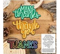 Fustelle in metallo con scritta "Thank You", con cornice a forma di girasole e foglie, stencil per fai da te, album di ritagli, decorazioni in rilievo, fustelle di carta per la creazione di biglietti