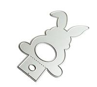 Fustelle in metallo fustellate a forma di coniglio pasquale in acciaio al carbonio, stencil per biglietti di auguri, scrapbooking, decorazioni, fustelle in metallo per realizzare biglietti, conigli