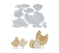 Fustelle in metallo fustellate pasquali a forma di pollo, stencil per goffratura, stencil per foto, scrapbooking, decorazioni in metallo, pasqua, taglio di pollo