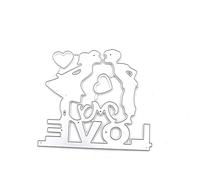 Fustelle in metallo Happy Valentine's Day Die Cuts Stencil in rilievo per foto Scrapbooking Card Album Decorazioni Metallo Fustelle Felice San Valentino Fustelle per la creazione di biglietti