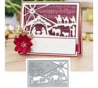 Fustelle in metallo per biglietti di auguri di Natale, renna, animale, girasole, fiore, foglia, stencil fai da te, scrapbooking, goffratura, carta, creazione di biglietti