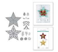 Fustelle intagliate a forma di corona di stelle dalla collezione Country Christmas di Annie Williams