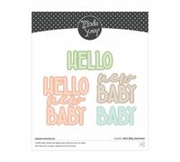 Fustelle metalliche Hello Baby Sentiment per Big Shot