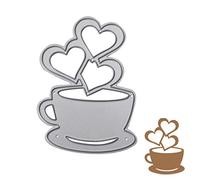 Fustelle per caffè a forma di cuore, stencil per album di carta, artigianato, goffratura