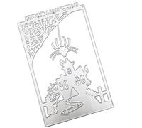 Fustelle per goffratura di Halloween a forma di casa di Halloween, in acciaio al carbonio, per realizzare biglietti, scrapbooking, progetti artistici