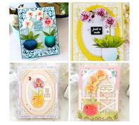 Fustelle per orchidee farfalla, cartelle per goffratura 3D per la creazione di biglietti e scrapbooking e artigianato fai-da-te