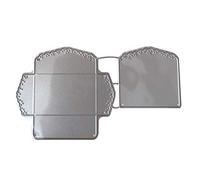 Fustelle per scrapbooking, stampi fai da te per busta, per taglio in metallo, fai da te, scrapbooking, goffratura, biglietti di carta, stencil - argento