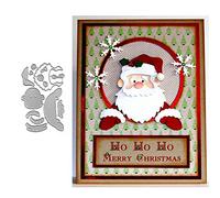 Fustelle per taglio di Babbo Natale in metallo, fai da te con Babbo Natale, scrapbooking, biglietti di carta, stencil per fai da te per goffratura, decorazioni per scrapbooking, biglietti decorativi