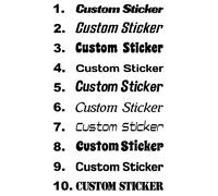Fustelle Personalizzate Con Testo In Font Chrome Colori 1-10