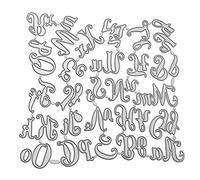 Fustelle Punzonatura stencil lettere grandi e piccole,Fustella in metalliche alfabeto goffratura per artigianato fai-da-te album per scrapbooking taglio carte di carta,decorazione per album embossing