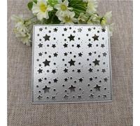 Fustelle quadrate da 12 x 11,9 cm con fondo scavato in metallo, stencil per scrapbooking, goffratura, decorazioni artigianali, stencil per fustellatura, stile B