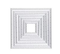 Fustelle quadrate, stencil per scrapbooking, album di ritagli, biglietti di carta, goffratura, decorazioni, fustelle per biglietti