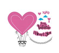 Fustelle Sizzix Framelits con timbri I Heart You MultiColor