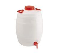 Fustino botticella in plastica 25 litri per alimenti con rubinetto e maniglia per trasporto - Mobil Plastic