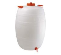 Fustino botticella in plastica capacità 100 litri per alimenti con rubinetto e maniglia per trasporto - Mobil Plastic