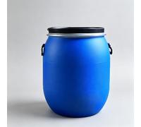 Fusto Alimentare in Plastica con Coperchio e Fascia Metallica, Bidone HDPE Rinforzato per Acqua e Fermentazione, Barile Ermetico a Bocca Larga(100l)