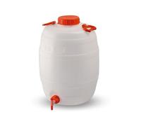 Fusto Con Rubinetto 50 L Botticella per Liquidi Fustino Tanica in Plastica 050F