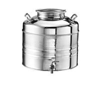 Fusto Contenitore 18/10 per olio 15 litri con Rubinetto a 360 e valvola deflusso