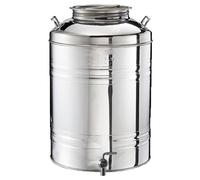 Fusto Contenitore 18/10 per olio 20 litri con Rubinetto a 360 e valvola deflusso