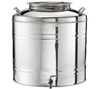 Fusto Contenitore 18/10 per olio 25 litri con Rubinetto a 360 e valvola deflusso