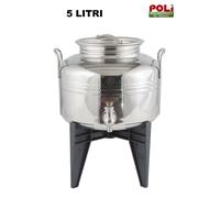 Bidone olio Sansone fusto saldato lt 5 europa rubinetto acciaio inox 18/10 Rotex