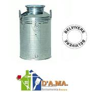 BIDONE CONTENITORE FUSTO OLIO BELVIVERE 30LT IN ACCIAIO INOX 18/10 MADE IN ITALY