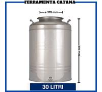 fusto contenitore per olio alimenti vuoto in acciaio inox 15 30 50 100 litri