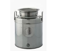 Contenitore Fusto Bidone Bocca Larga per Olio in Acciaio Inox 20 30 50 Litri