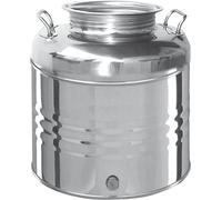BIDONE CONTENITORE FUSTO OLIO OLIVARI 30LT IN ACCIAIO INOX 18/10 MADE IN ITALY