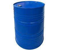 Fusto in ferro cilindrico, capacità 220 Lt, omologato ADR/ONU per liquidi, con tappi a vite (inclusi), corpo blu interno metallo