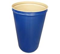 Fusto in ferro conico apertura totale, capacità 220 Lt, ADR/ONU per solidi, coperchio con cravatta (escluso), corpo blu interno laccato