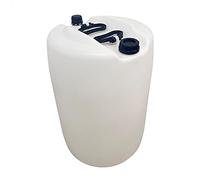 Fusto in plastica (HDPE) cilindrico, capacità 60 Lt, Mis. Ø 476 x 640 H mm, omologato ADR/ONU per liquidi, con tappi a vite (inclusi), colore neutro