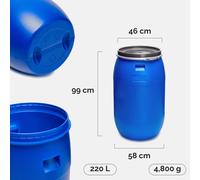 Fusto in Plastica per Alimenti Bidone Acqua Piovana Giardino Contenitore Mangimi