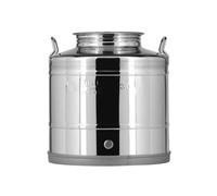 Fusto inox Lusso Modello saldato Tipo Basso da 30 lt per olio, vino, acqua