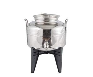 FUSTO OLIO SALDATO ACCIAIO INOX “EUROPA” LT.5 SANSONE RUBINETTO + SUPPORTO FERR 22962