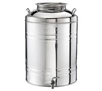 Fusto per olio con rubinetto da 20 litri giara damigiana bidone in acciaio inox 18/10 contenitore vino miele acqua
