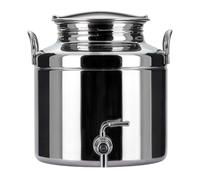 Fusto Saldato con Rubinetto e Base per Olio in Acciaio inox 18/10