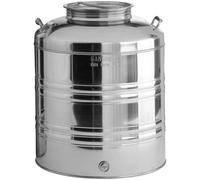 Fusto Sansonee 10 litri damigiana bidone in acciaio inox 18/10 contenitore per o